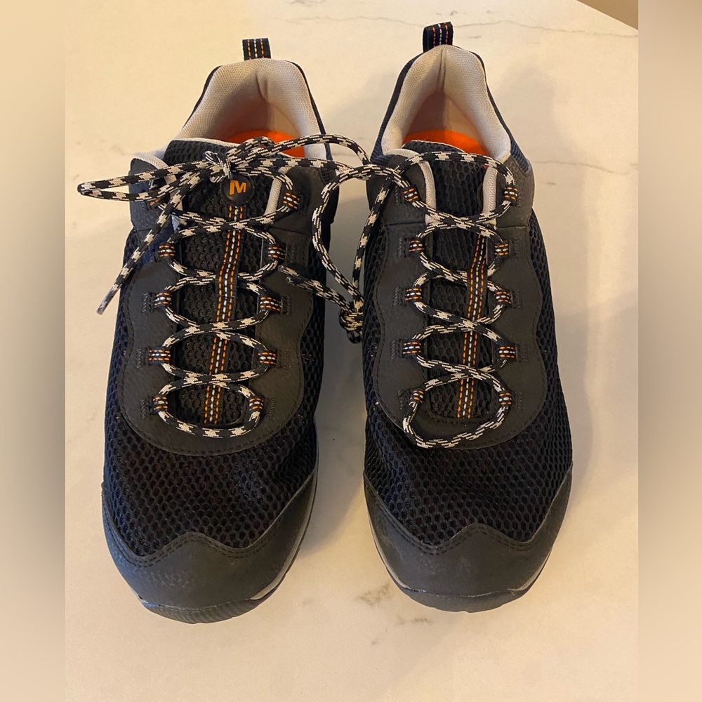 Merrell Men’s Riverbed 13 Black Orange Shoes Mesh Outdoor Trail Hiking Camping